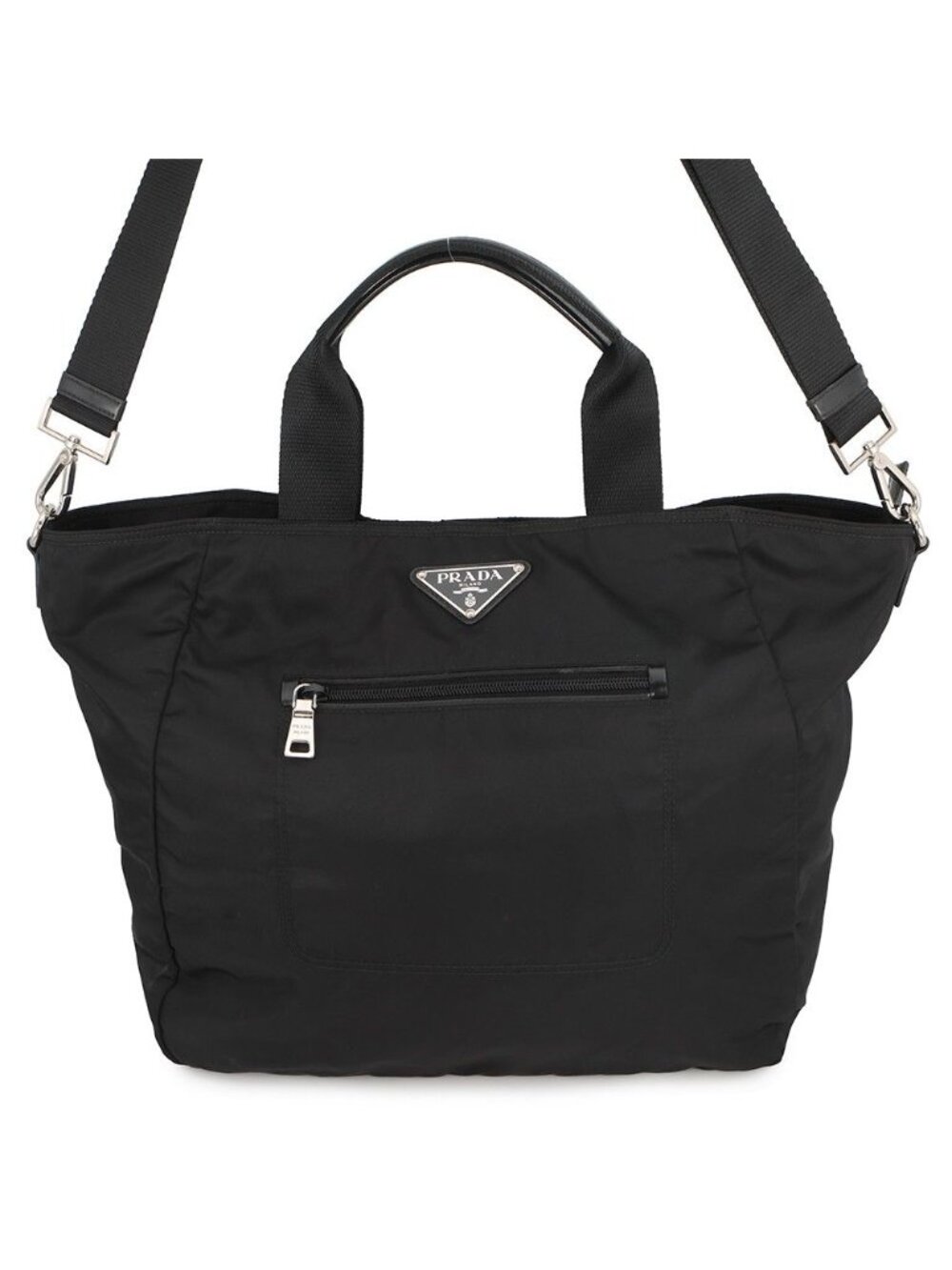 Prada Tote Nylon 2-Way Black - Picture 1 of 10